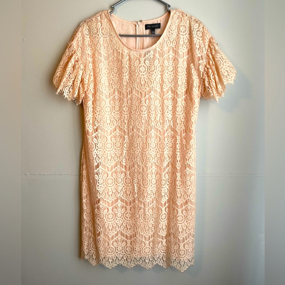 NWT peach lace dress sleeveless size 4